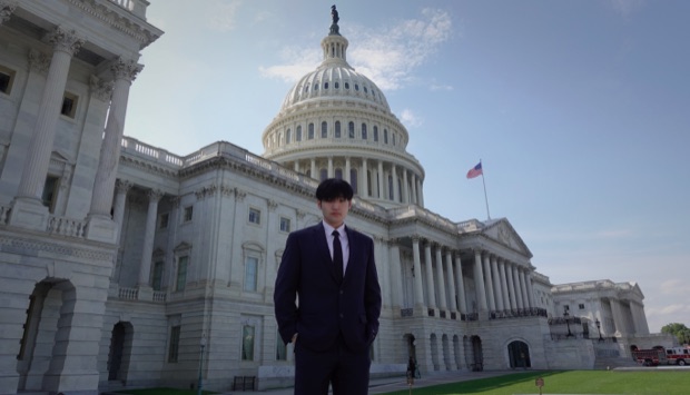 Benjamin Chen outside the United States Capitol